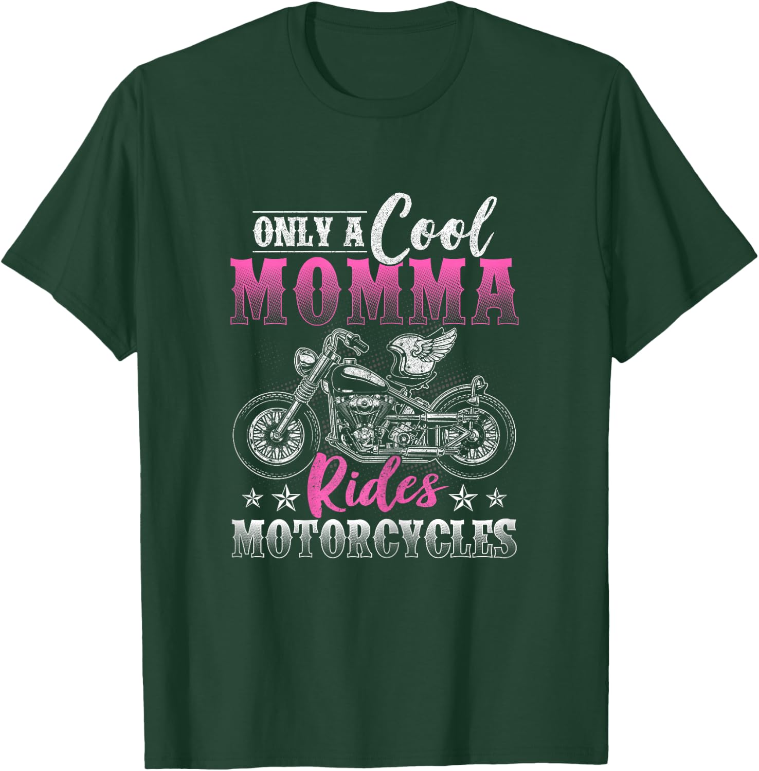 Funny Motorcycle Lover Graphic Biker Moms Motorbike Rider T-Shirt - T-Shirt | Forest