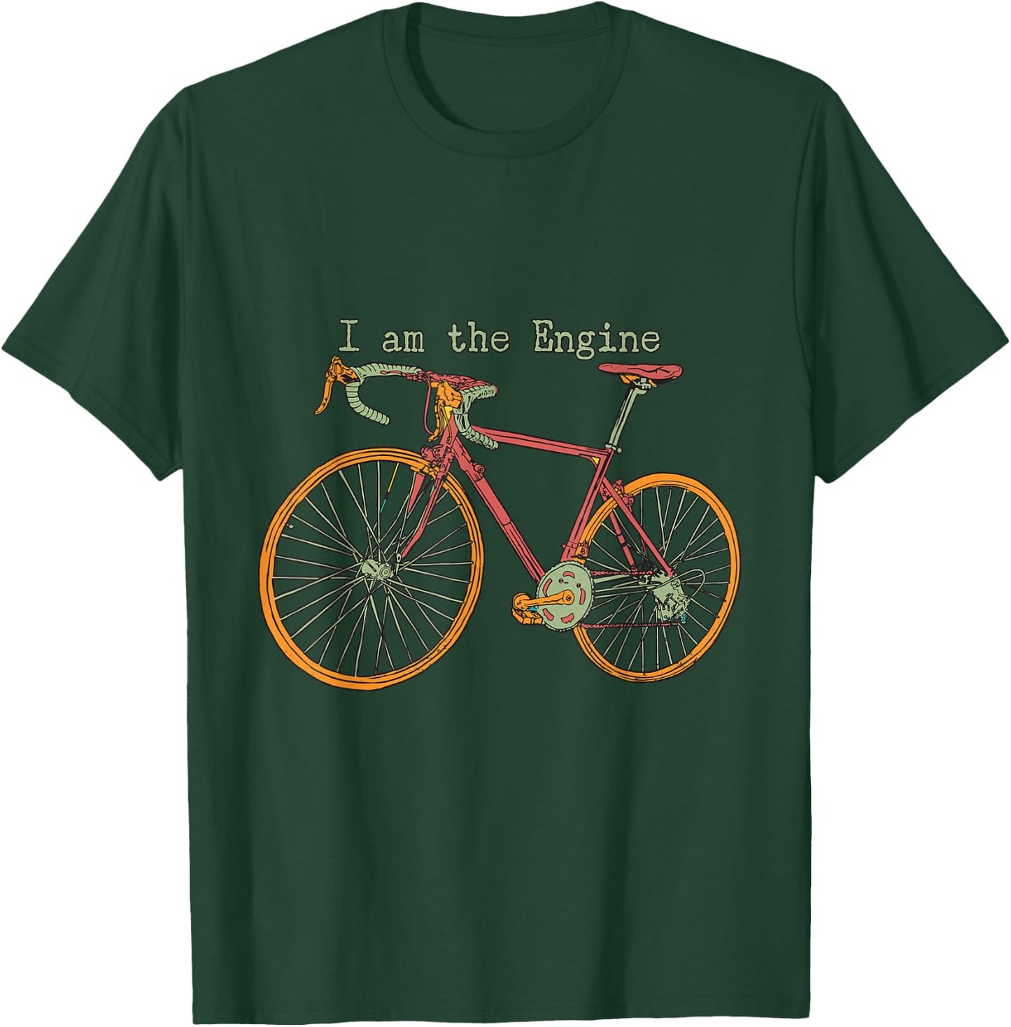 I Am The Engine Bike Mountain Biking T-Shirt - T-Shirt | Forest