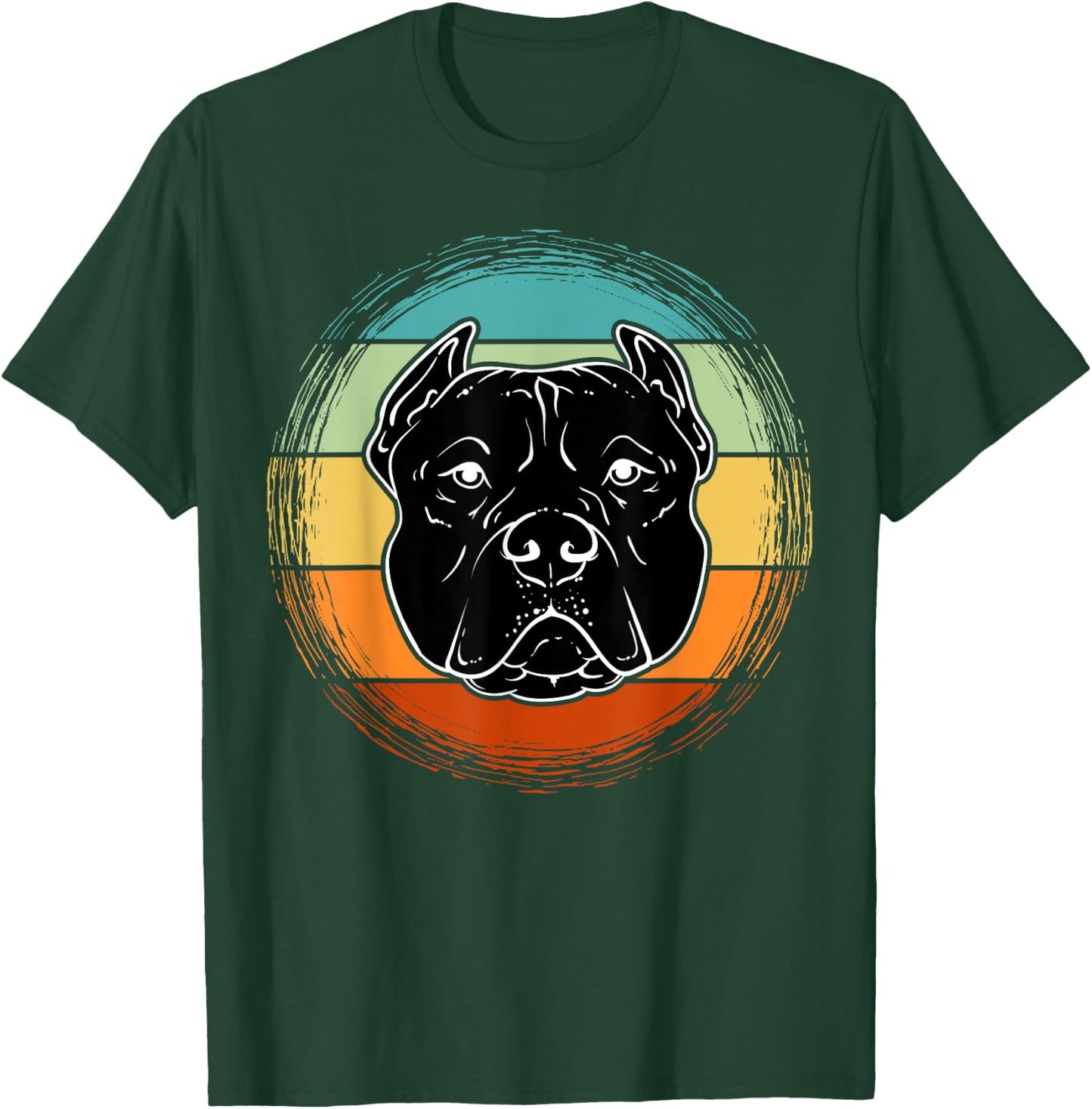 Vintage Pitbull Design For Pitbulls & Dogs Lovers dog face T-Shirt - T-Shirt | Forest