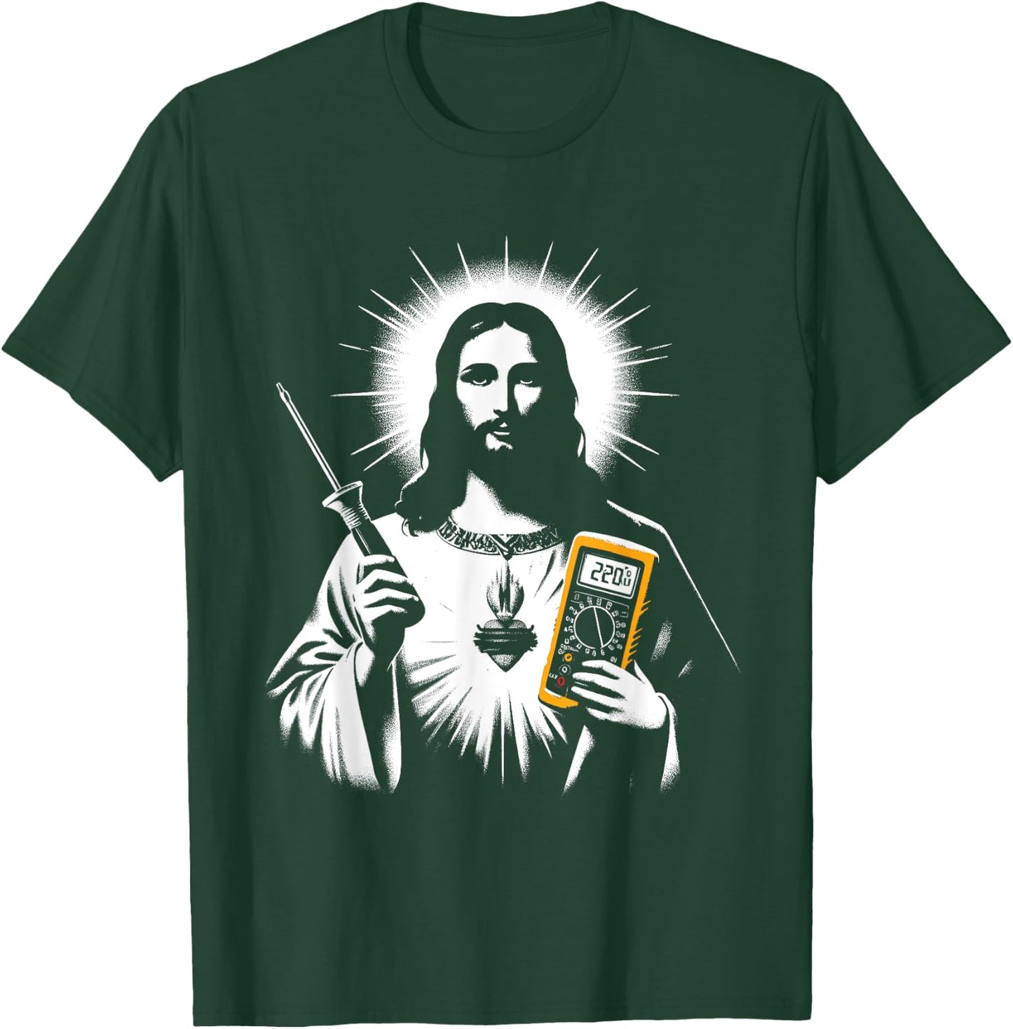 Jesus Electrician - Funny Christian Religious Electrician T-Shirt - T-Shirt | Forest