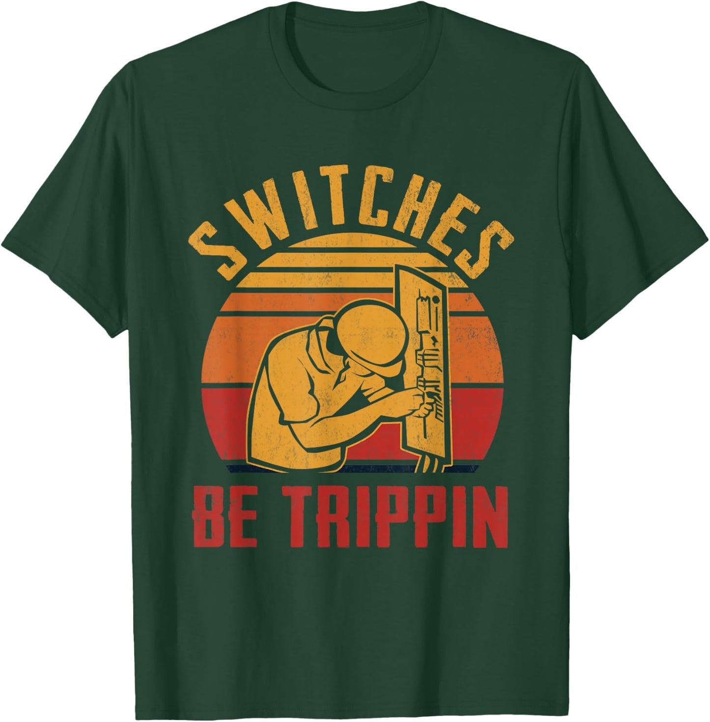 Switches Be Trippin Fun Master Electrician Fuse Box Vintage T-Shirt - T-Shirt | Forest
