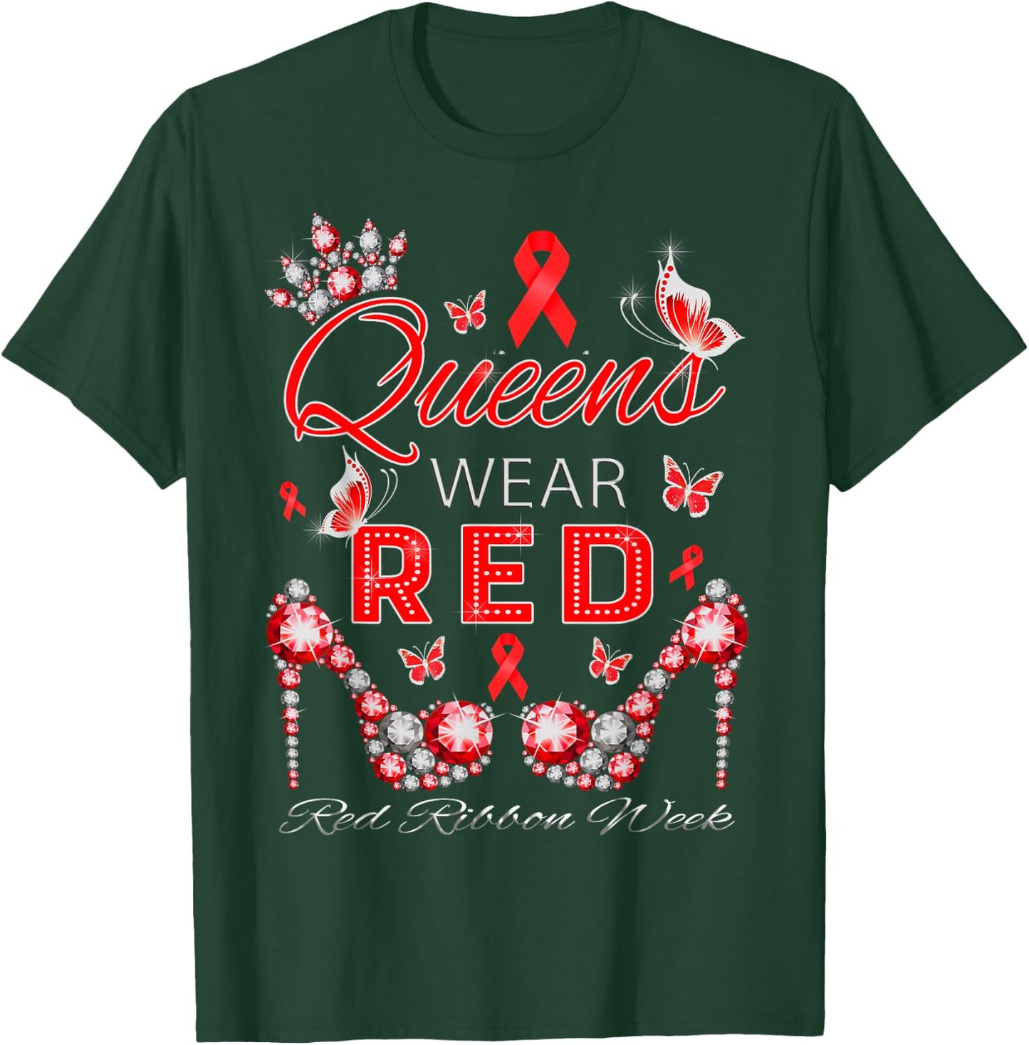 Queens wear red just say no say yes red ribbon week shirt T-Shirt - T-Shirt | Forest