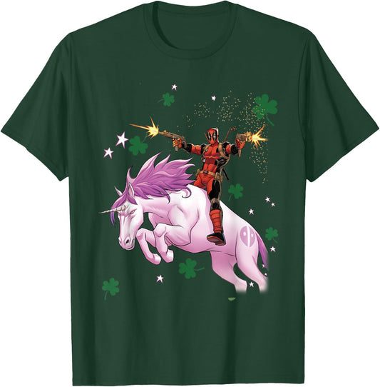 Marvel Deadpool Unicorn St. Patrick's Day T-Shirt - T-Shirt | Forest