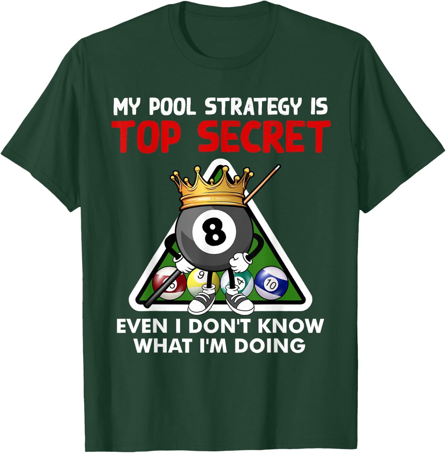 Funny Billiards Art Women Billiards Pool Players T-Shirt - T-Shirt | Forest
