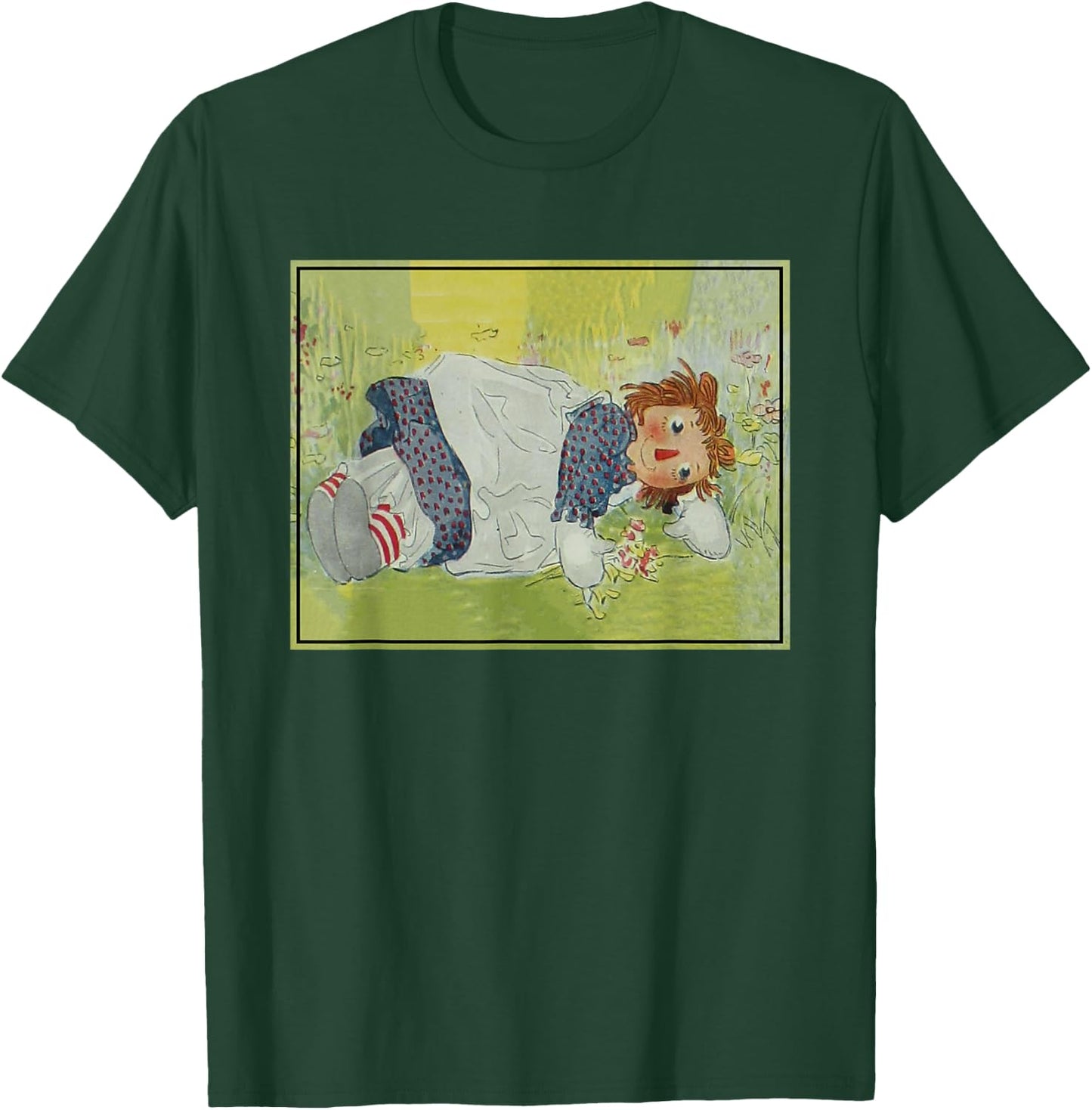 Raggedy Ann Lying in the Grass (1918) T-Shirt - T-Shirt | Forest