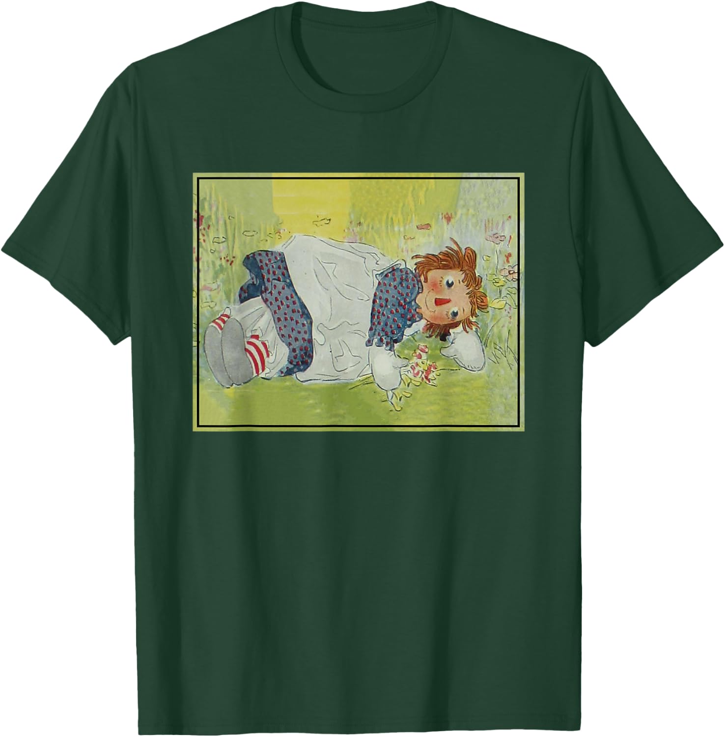 Raggedy Ann Lying in the Grass (1918) T-Shirt - T-Shirt | Forest