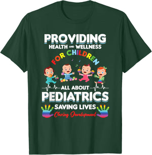 Providing Health Wellness Children Pediatrics Doctor Gift T-Shirt - T-Shirt | Forest
