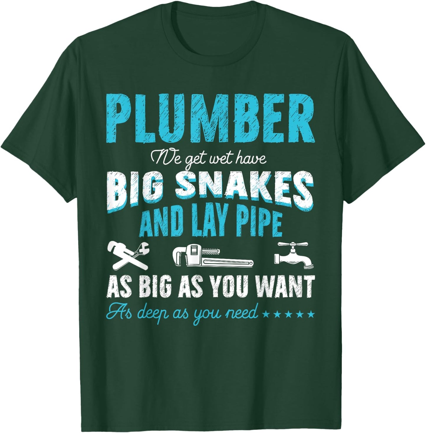 Funny Plumbing Graphic Design Plumber Dad Husband Men T-Shirt - T-Shirt | Forest