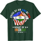 Indian American America Pride Foreign Country India Flag T-Shirt - T-Shirt | Forest