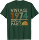 Vintage Original Parts Birthday 1974 48th Retro Style T-Shirt - T-Shirt | Forest