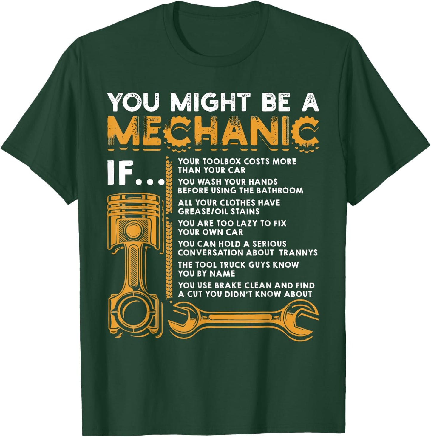 You Might Be A Mechanic If Funny Mechanic Gifts T-Shirt - T-Shirt | Forest