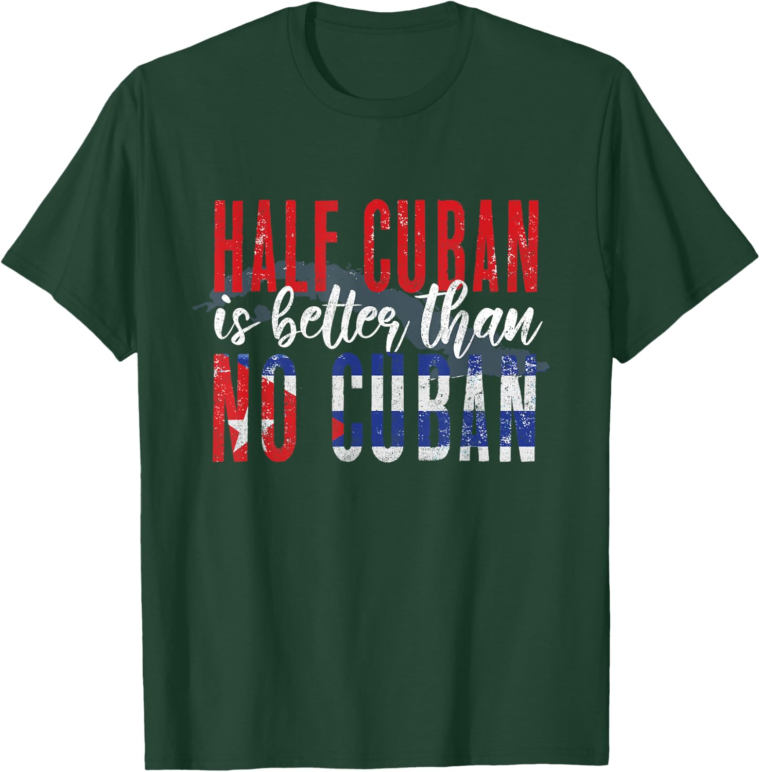 Funny Cuba Lover Graphic Men Kids Cuban T-Shirt - T-Shirt | Forest