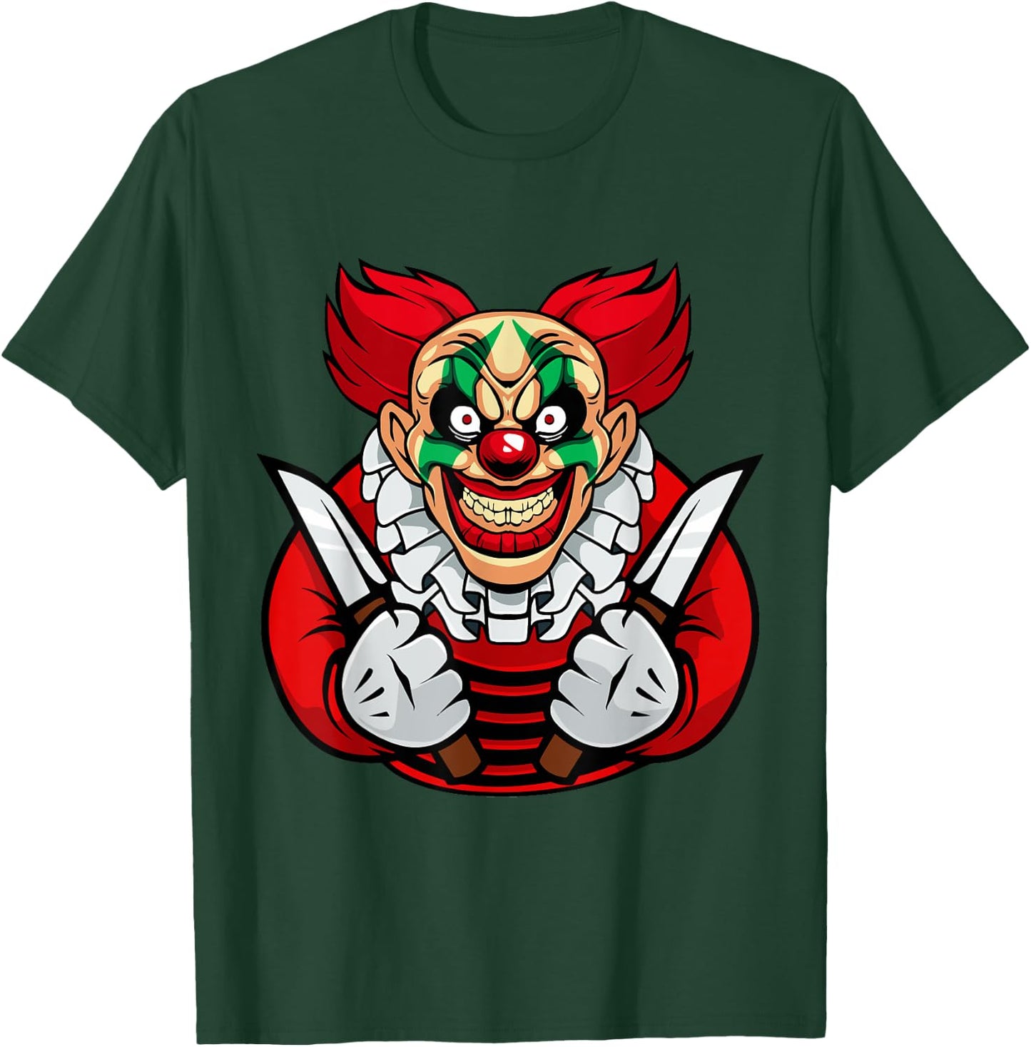 Scary clown shirt as a costume for Halloween celebration T-Shirt - T-Shirt | Forest