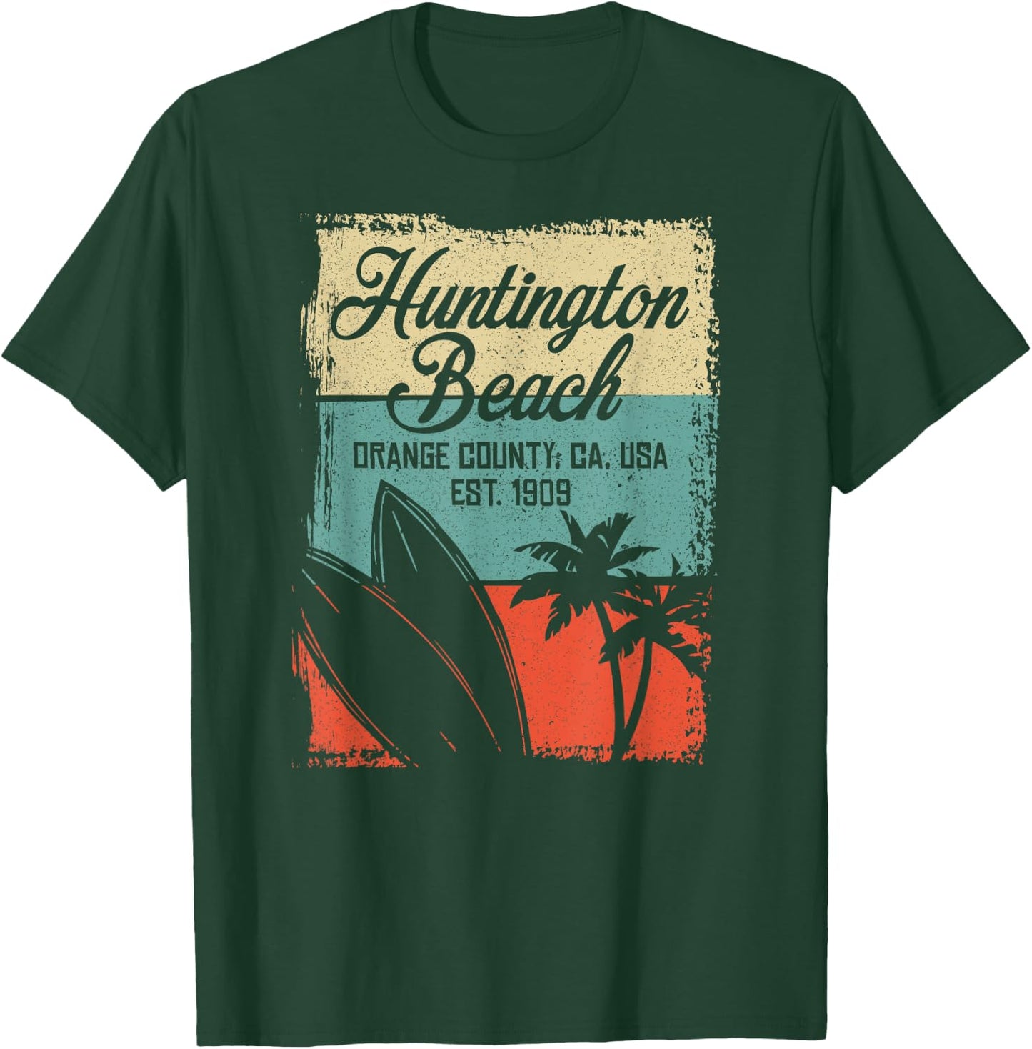Cool Huntington Beach Surfing Competitions Men Women Girls Kids T-Shirt - T-Shirt | Forest