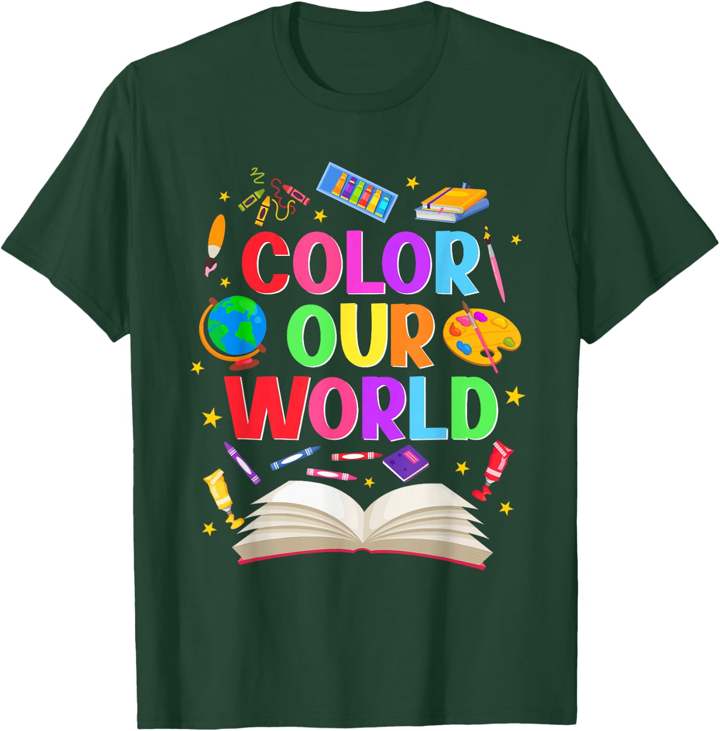 Color Our World Summer Reading 2026 Creativity Enthusiast T-Shirt - T-Shirt | Forest