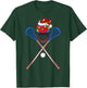 Lacrosse Sports Lover Xmas Santa Hat Lacrosse Christmas T-Shirt - T-Shirt | Forest