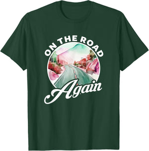 Trucker 18 Wheeler On The Road Again T-Shirt - T-Shirt | Forest
