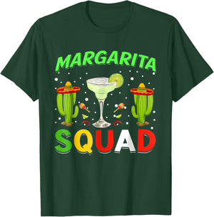 Margarita Squad Mexican Hat Happy Cinco De Mayo T-Shirt - T-Shirt | Forest