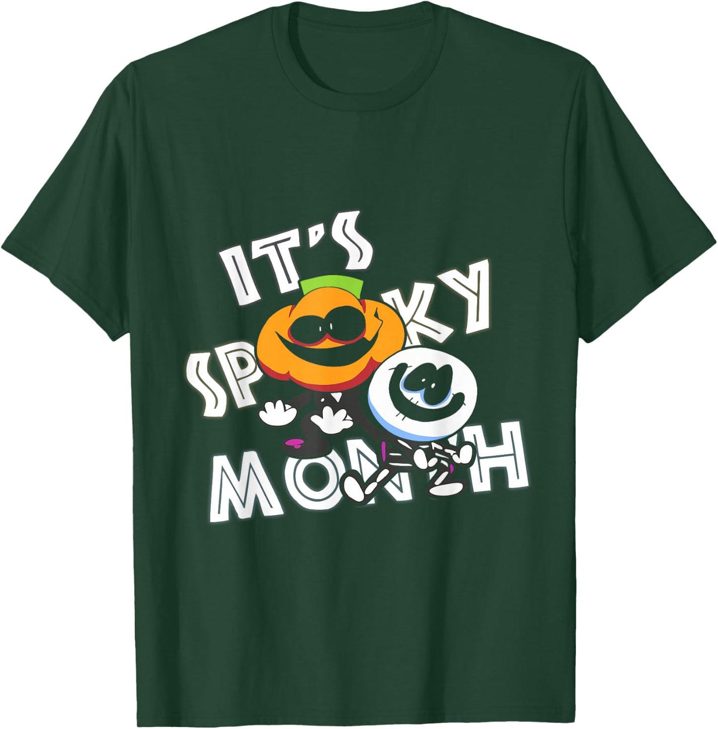 Retro Skid And Pump It's Spooky Month T-Shirt - T-Shirt | Forest