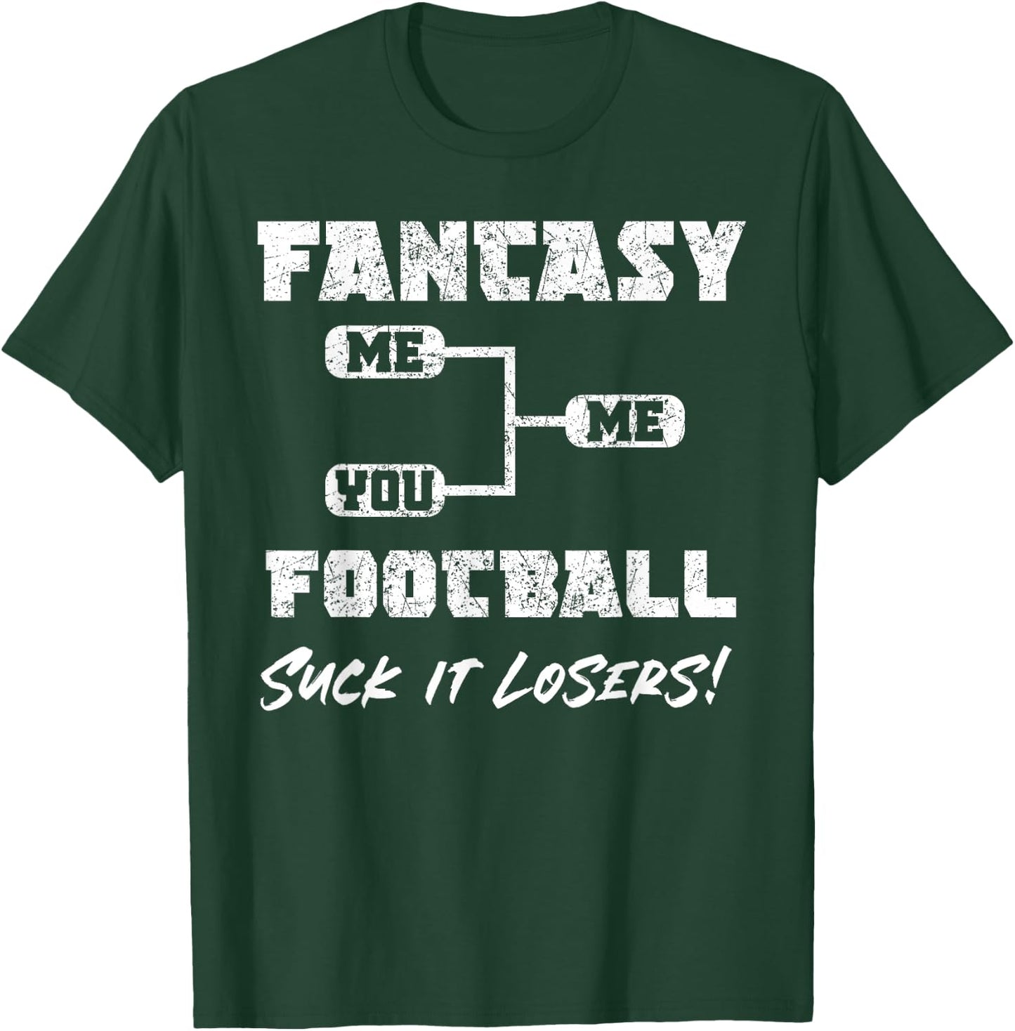 Vintage Fantasy Football Draft Party Kit Funny Sports Winner T-Shirt - T-Shirt | Forest