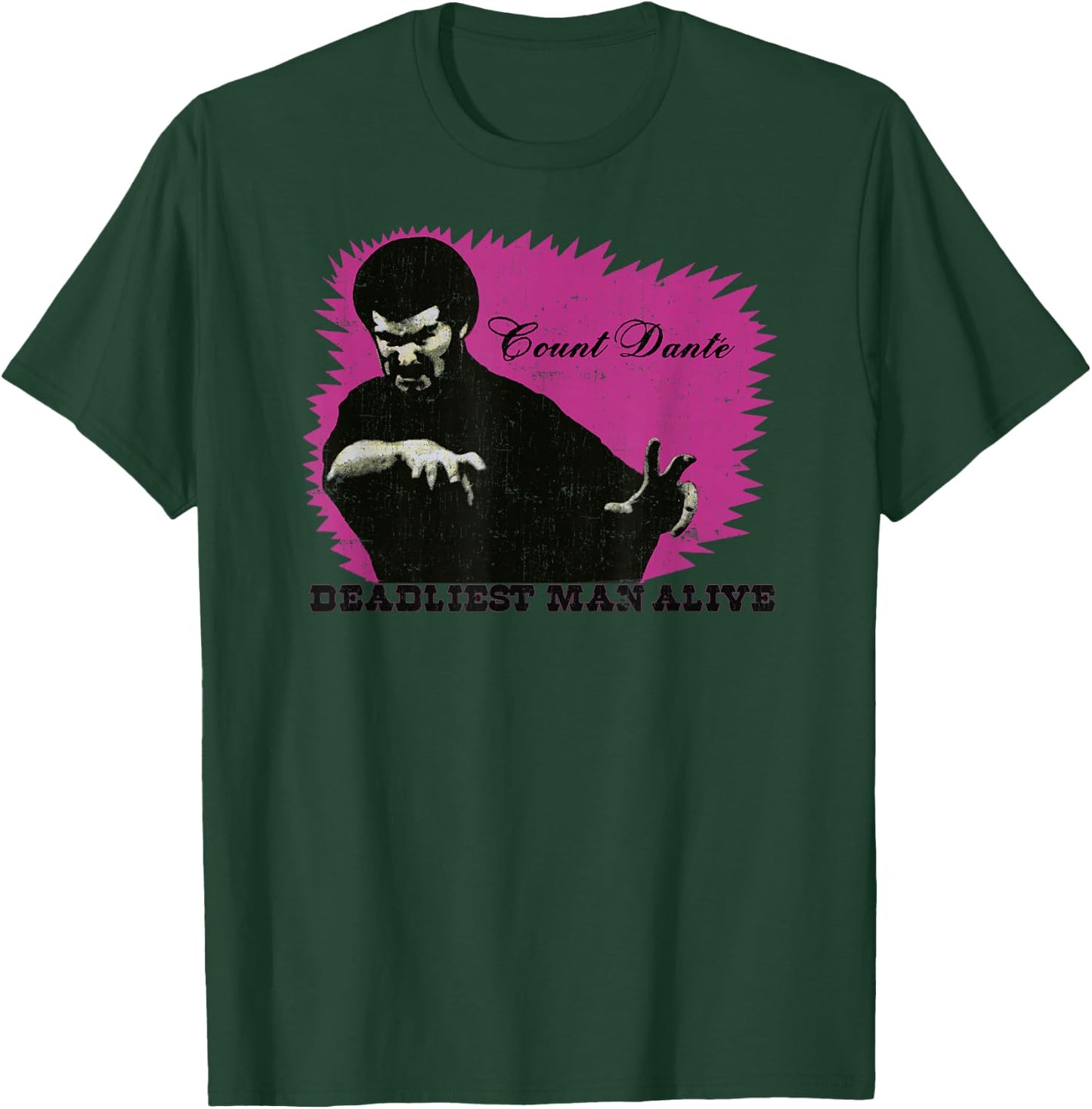 Count Dante Deadliest Man Alive Distressed Graphic T-Shirt - T-Shirt | Forest