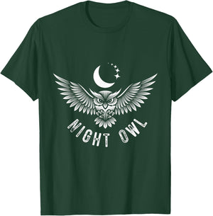 Night Owl Owl Owl Design T-Shirt - T-Shirt | Forest