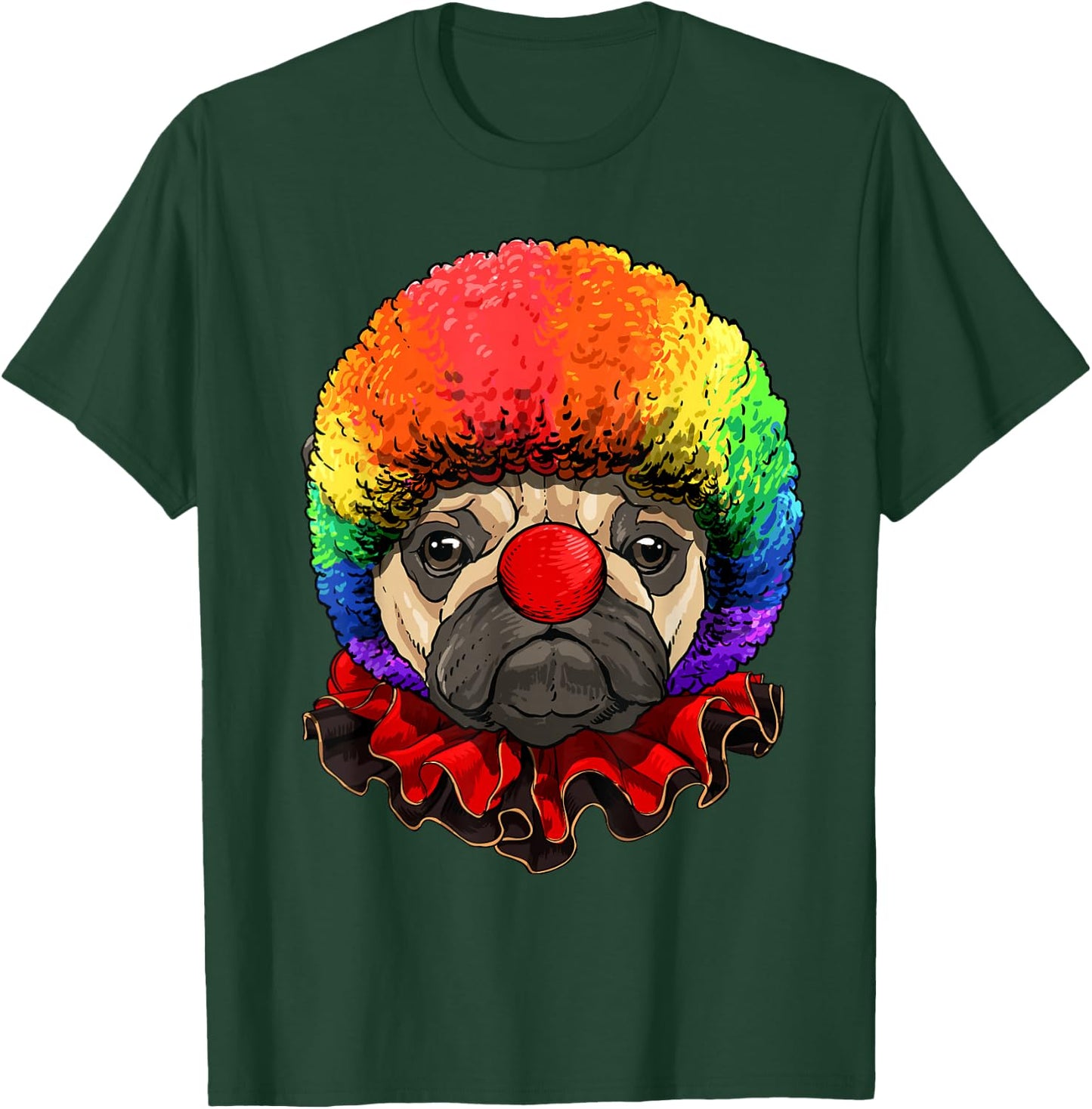 Pug Clown Pug Dog Circus T-Shirt - T-Shirt | Forest