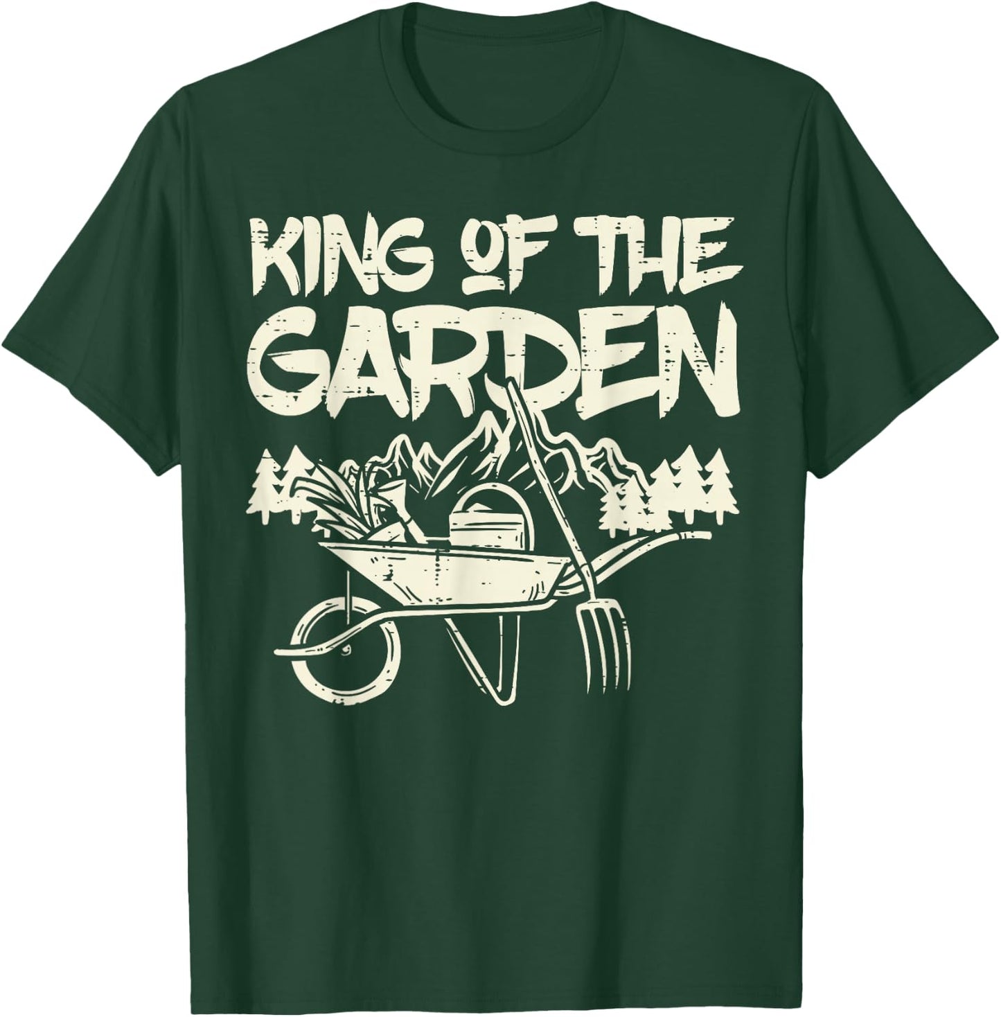 King of The Garden Cool Gardening Gardener Grandpa Dad Men T-Shirt - T-Shirt | Forest