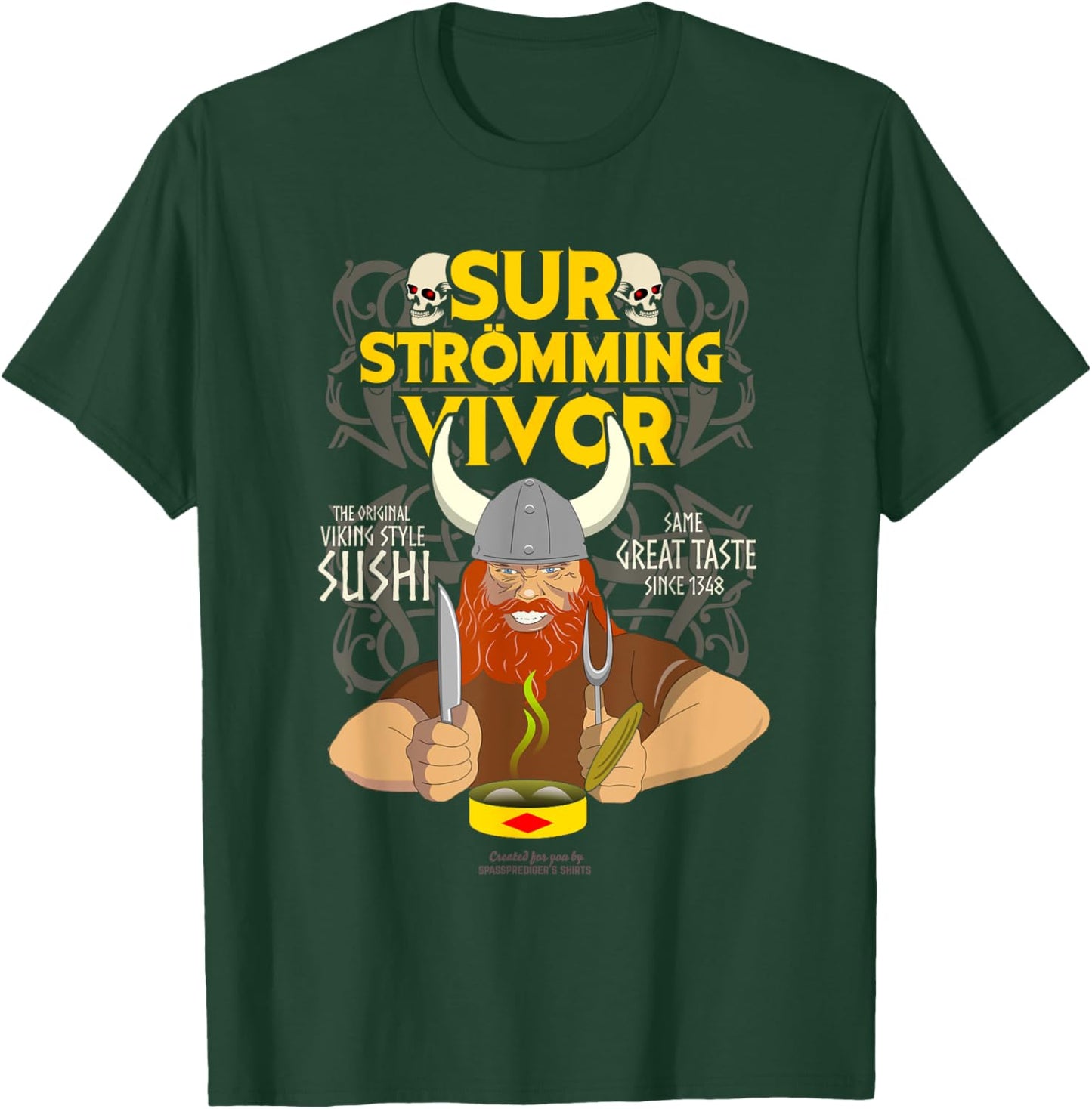 Surströmming Survivor Viking Surströmming T-Shirt - T-Shirt | Forest