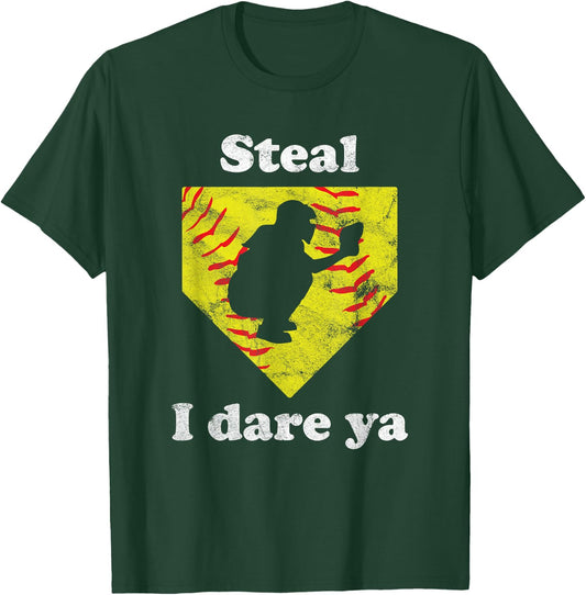 Funny Softball Catcher T-Shirt - T-Shirt | Forest