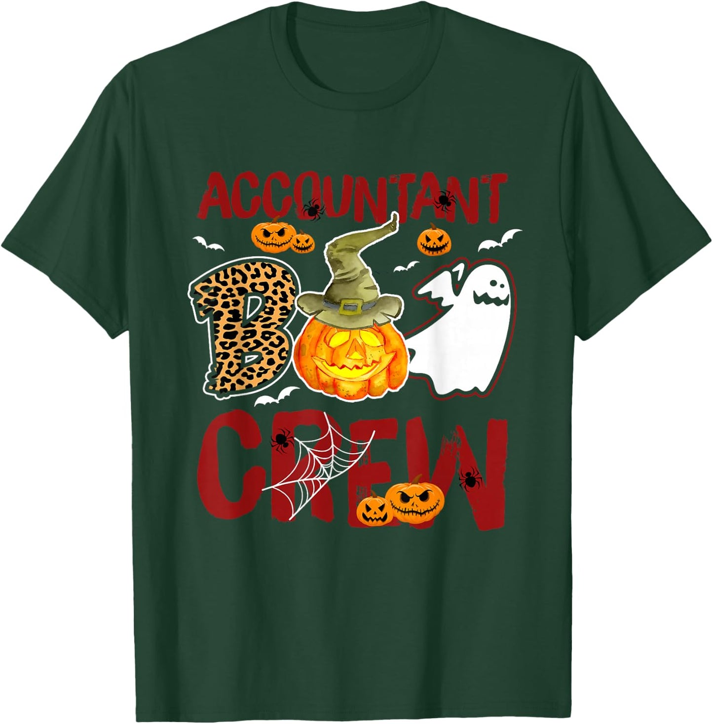 Accountant Boo Crew Halloween Accounting Costume T-Shirt - T-Shirt | Forest