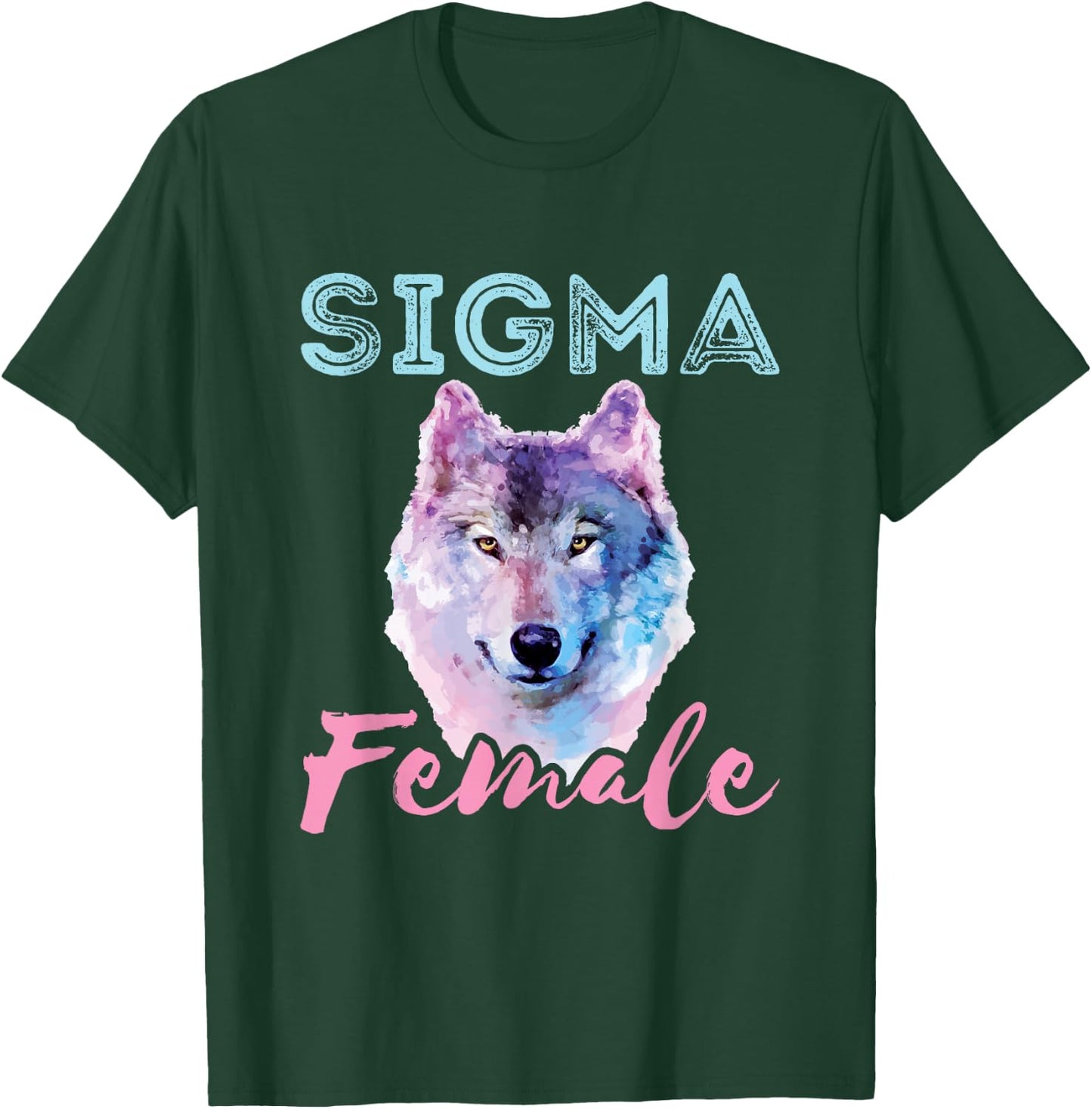 Sigma Female Lone Loner Wolf Individualist Meme Graphic T-Shirt - T-Shirt | Forest