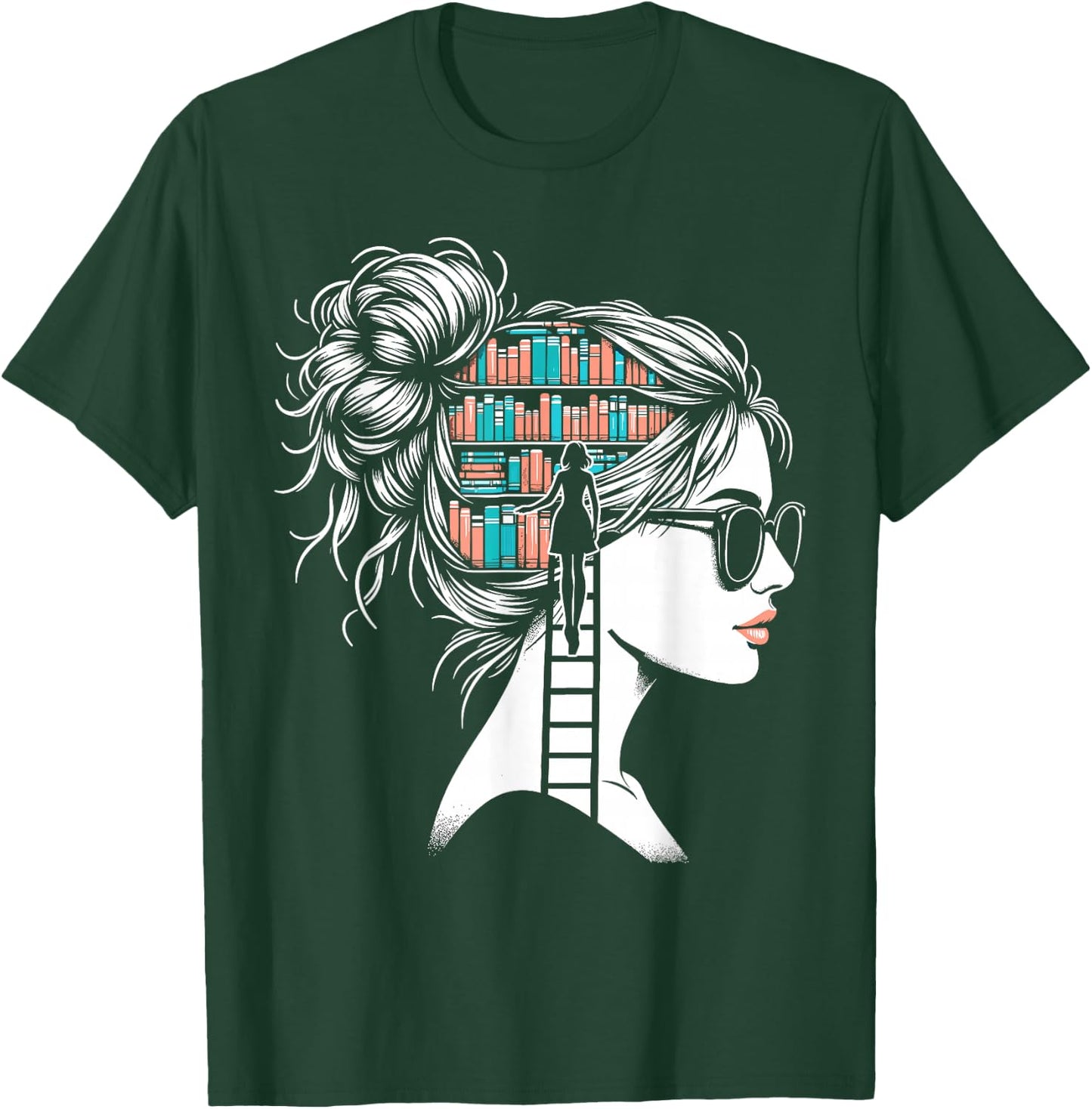 Bookworm Book Nerd Librarian Gifts Bookish Funny Librarian T-Shirt - T-Shirt | Forest