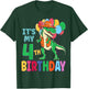 It's My 4th Birthday Dinosaur Boys Girls Kids Birthday T-Shirt - T-Shirt | Forest