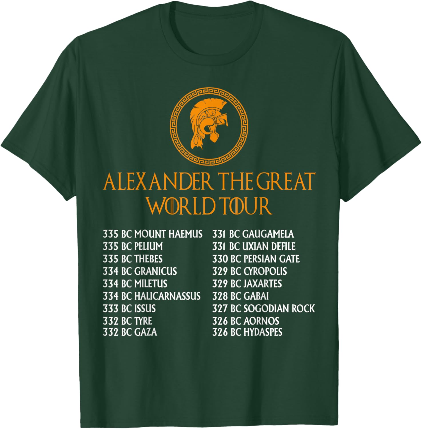 Ancient Greek History, Alexander The Great World Tour Small T-Shirt - T-Shirt | Forest