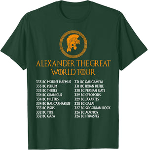 Ancient Greek History, Alexander The Great World Tour Small T-Shirt - T-Shirt | Forest