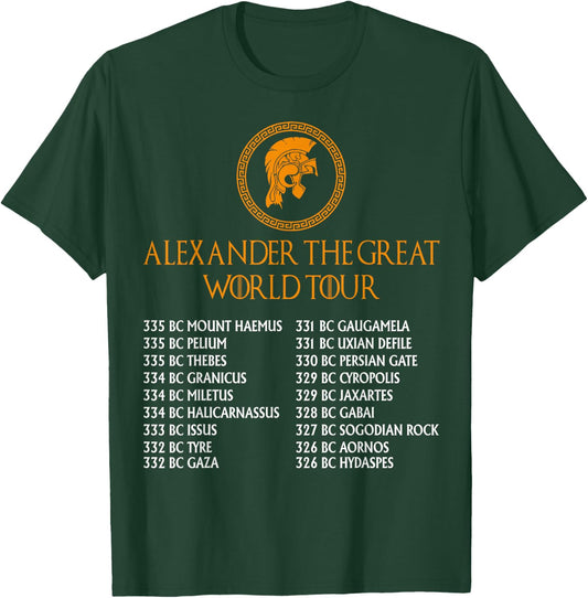 Ancient Greek History, Alexander The Great World Tour Small T-Shirt - T-Shirt | Forest