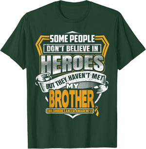 Childhood Cancer Warrior - I Wear Gold For My Brother T-Shirt - T-Shirt | Forest