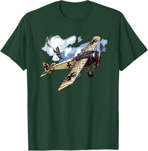 World War Air Combat German Biplane T-Shirt - T-Shirt | Forest