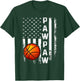 Basketball Pawpaw American Flag Vintage Christmas Xmas T-Shirt - T-Shirt | Forest