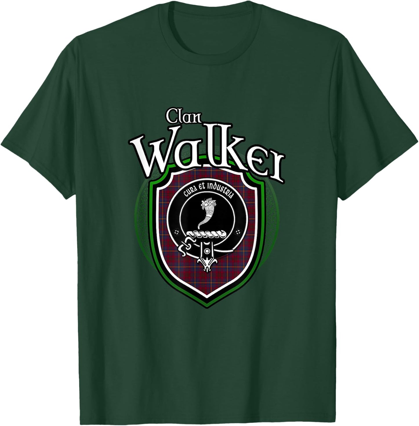 Walker Clan Crest | Scottish Clan Walker Family Badge T-Shirt - T-Shirt | Forest