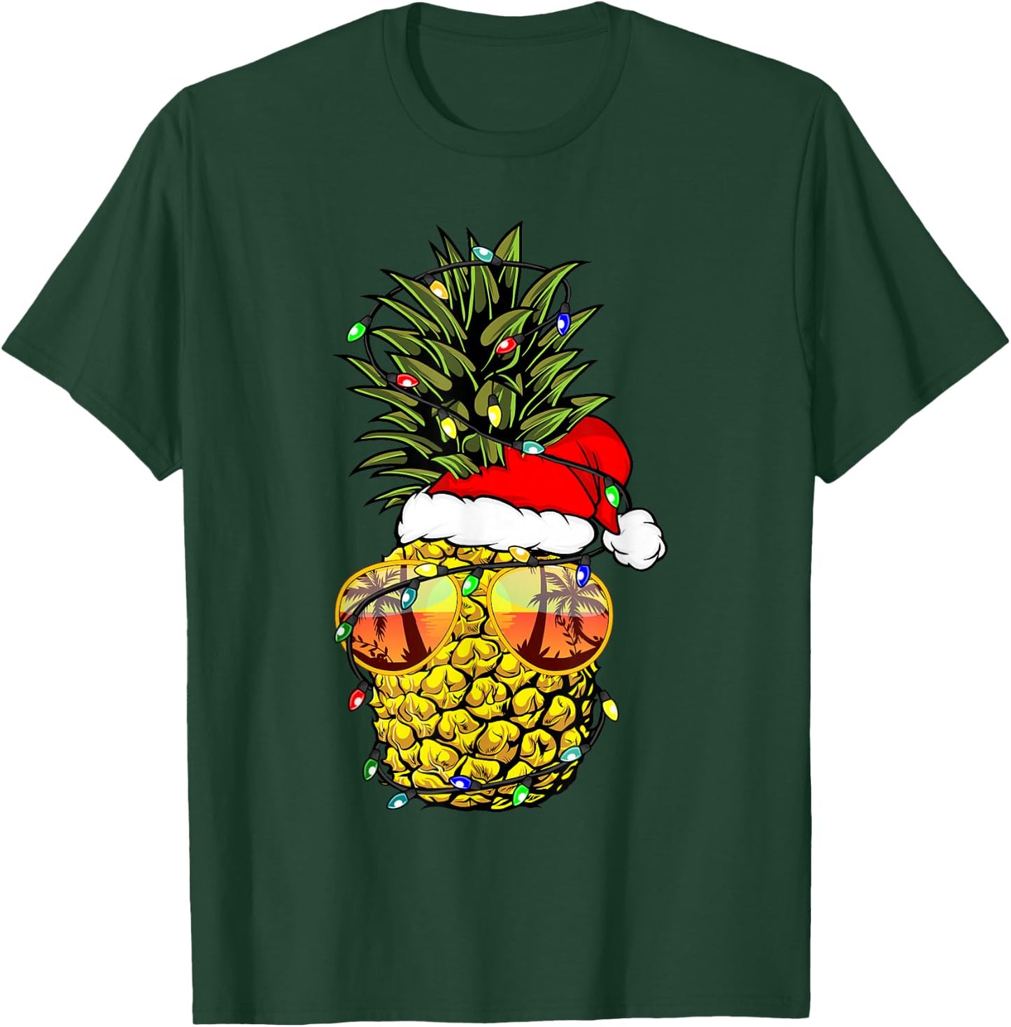 Pineapple Christmas Tree or Christmas in July Pineapple T-Shirt - T-Shirt | Forest