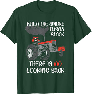 Smoke Turns Black Tractor Pulling Power Tractorpulling T-Shirt - T-Shirt | Forest