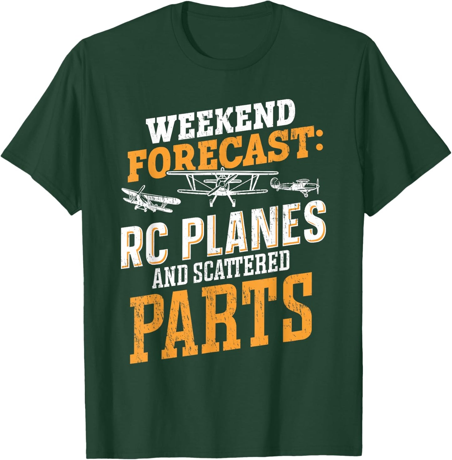 Weekend forecast RC Planes and Scattered Parts RC Airplane T-Shirt - T-Shirt | Forest