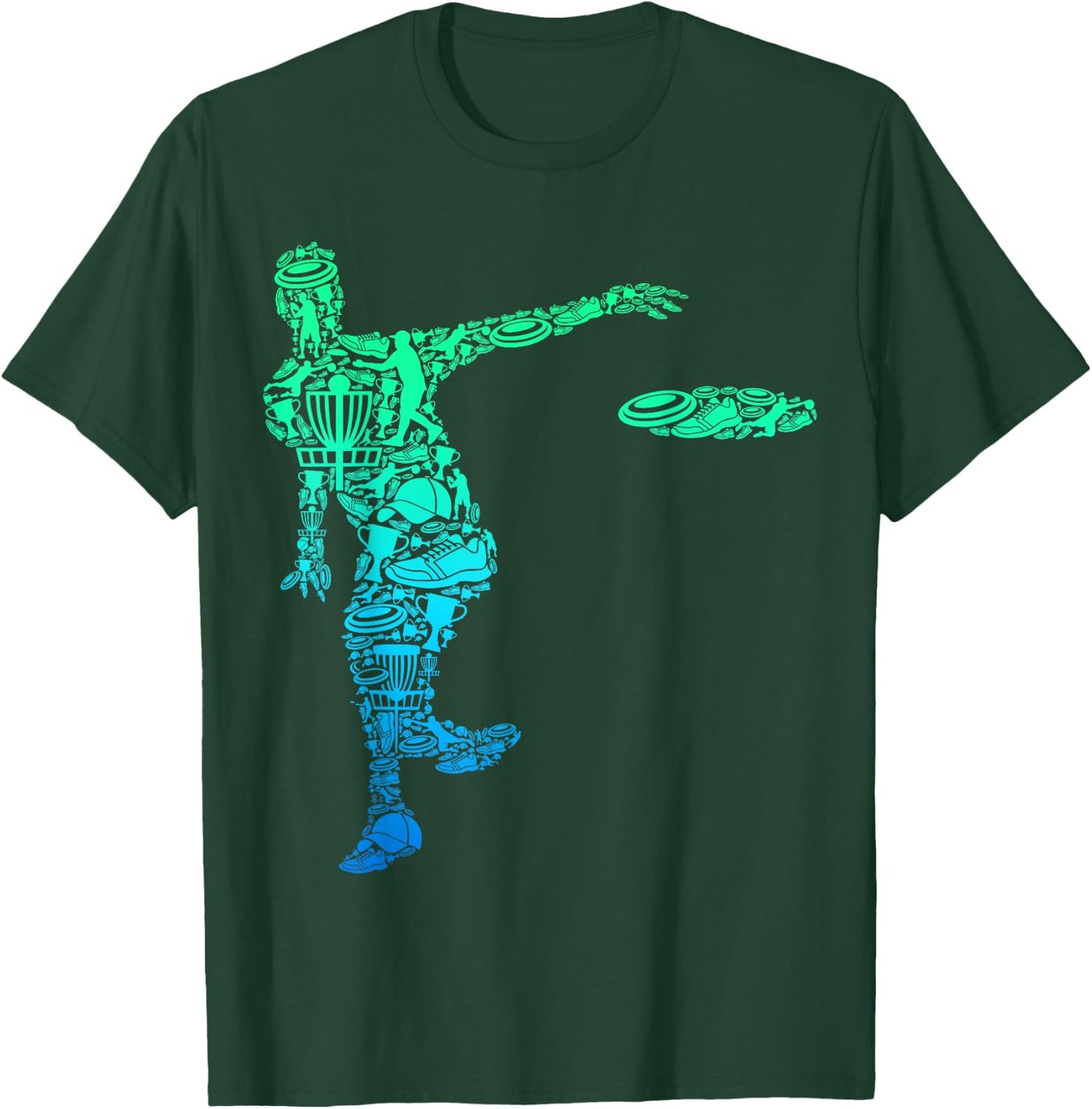 Disc Golf Frisbee Men Kids Boys T-Shirt - T-Shirt | Forest