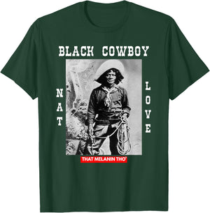 Black Cowboy NAT Love African American Cowboys Black History Small T-Shirt - T-Shirt | Forest
