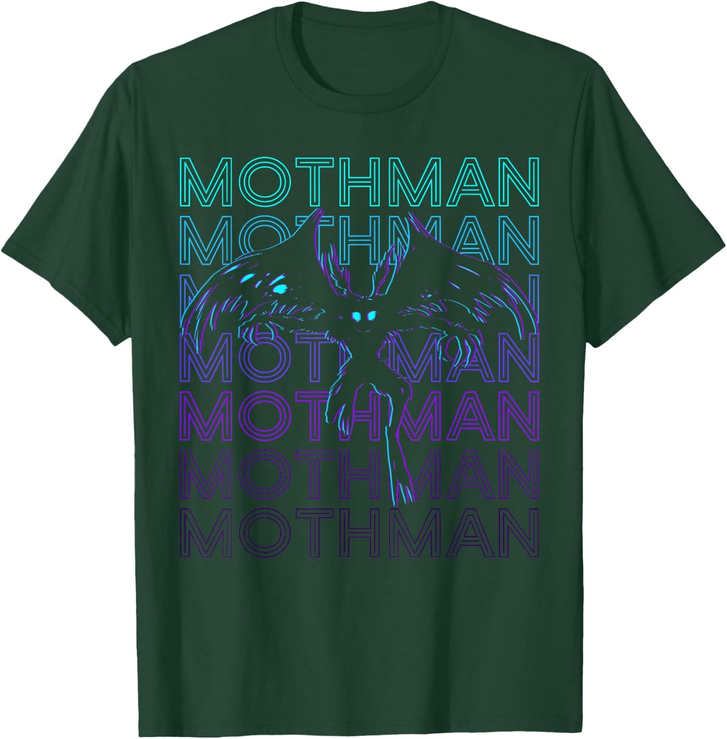 Mothman Cryptid Cryptozoology Retro T-Shirt - T-Shirt | Forest