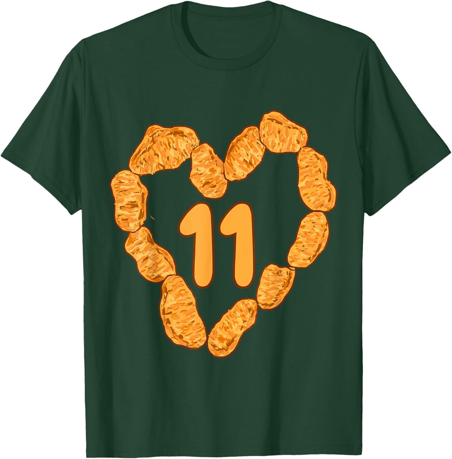 11th Birthday Chicken Nuggets Funny Food for 11 Years Old T-Shirt - T-Shirt | Forest