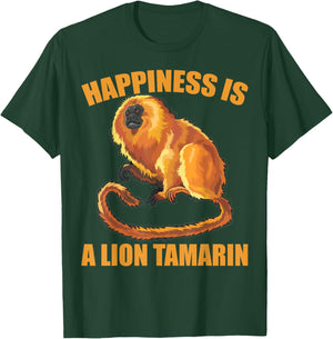 Happiness is A Golden Lion Tamarin Monkeys Zoo Keeper T-Shirt - T-Shirt | Forest