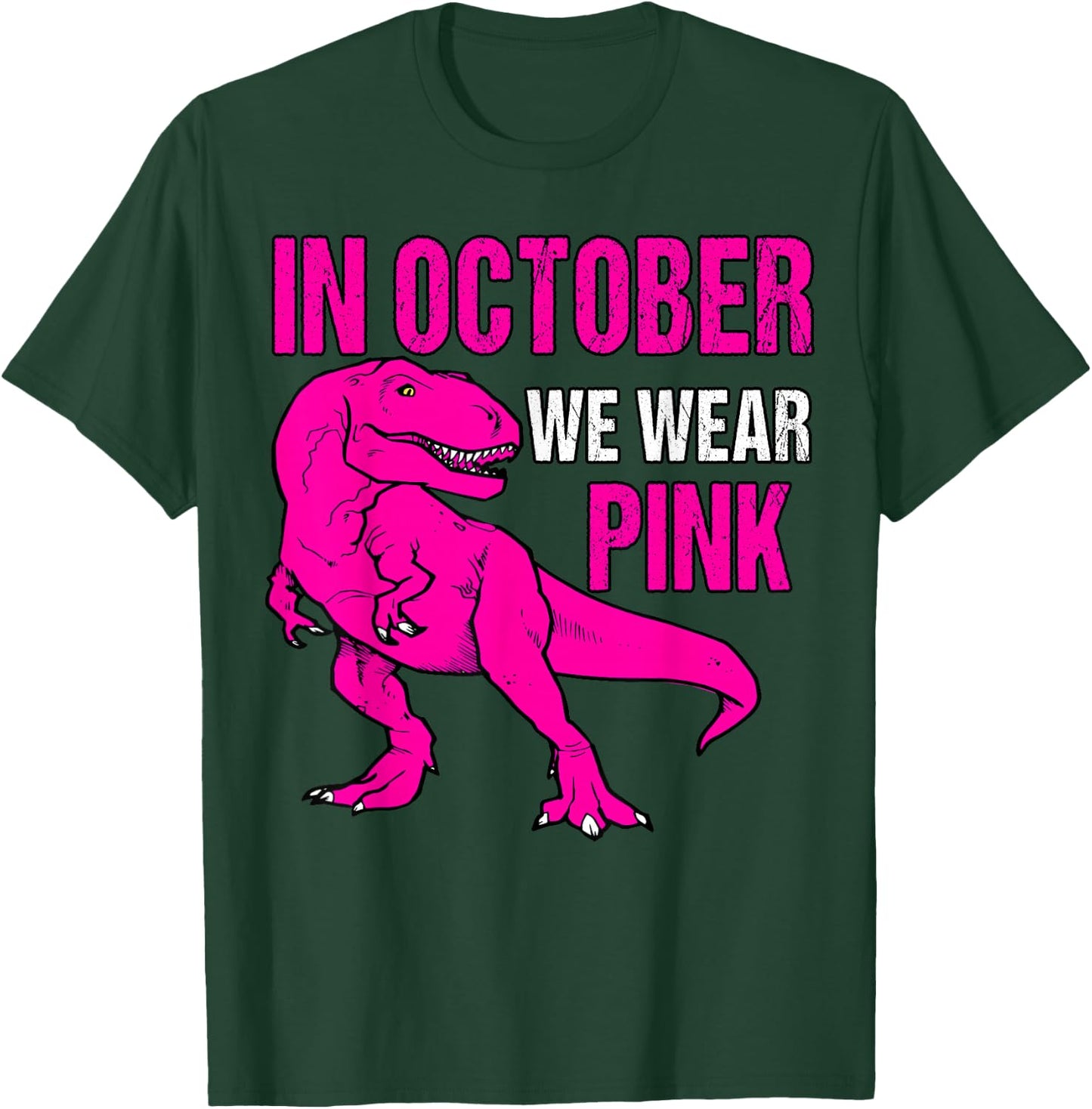 In October We Wear Pink Breast Cancer Awareness Kids Boys T-Shirt - T-Shirt | Forest